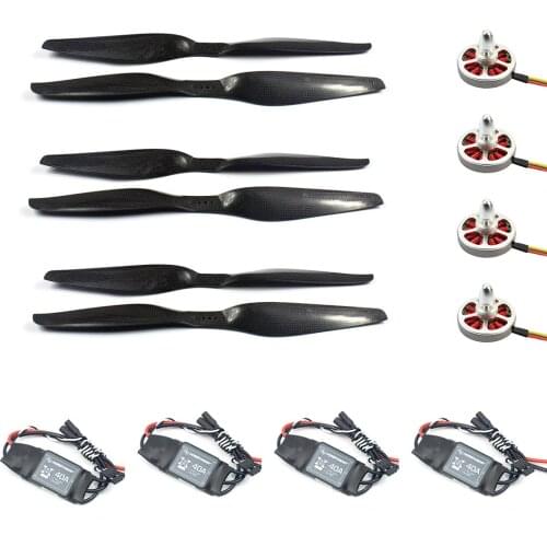 750KV High Torque Brushless Motor + XRotor 40A ESC + Carbon Fiber 1455 Propeller for 650 680 690 RC Quadcopter Drone