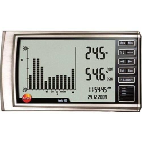 Testo 623 Digital Thermohygrometer 90 days Statistic Snapshot Temperature and Humidity Meter With Table/Wall mount
