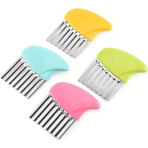 Potato Onion Wave Slicers Wrinkled French Fries Salad Corrugated Cutting Chopped Potato Slices Knife Kitchen Product Gadgets