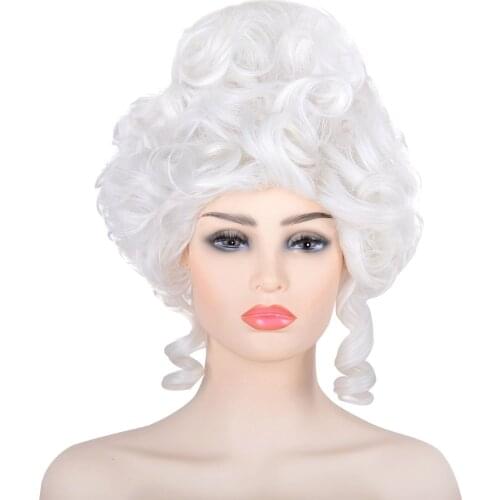 Adult Marie Antoinette Fancy Dress Vampire Queen Aristocratic Victorian Style Womens Baroque Hair Halloween Party Accessories