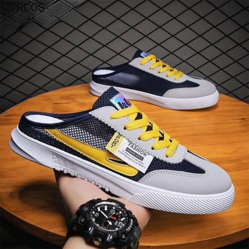 2021 Summer Men Half Shoes Slippers Men Comfortable Sandals Design Breathable Casual Beach Shoes Outdoor Walking Shoes For Men