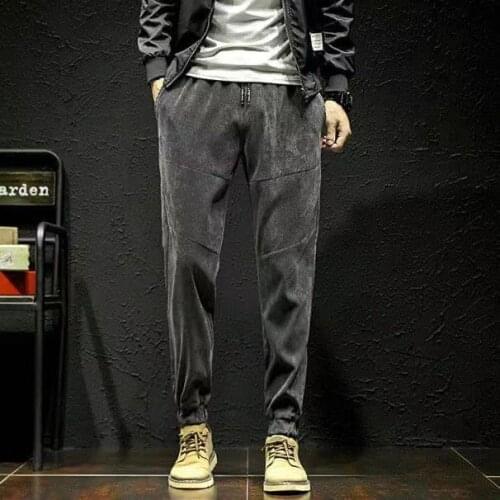 2019 new pants, corduroy casual pants, jogging pants, mens winter outdoor jumpsuit sweatpants