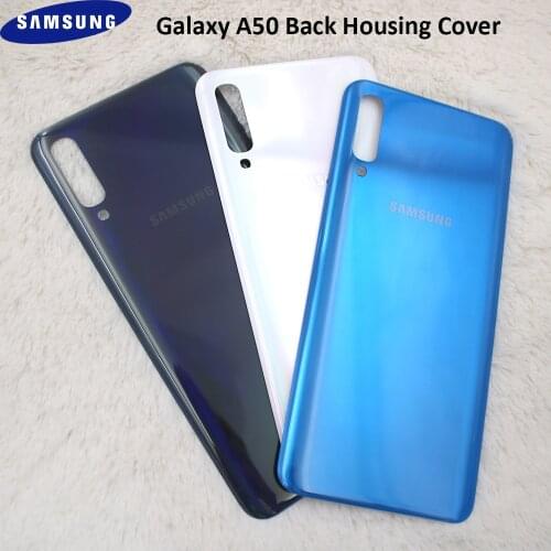 Original Samsung A50 Plastic Battery Back Cover Repair Housing Shell For Galaxy A50 A50s A50f Rear Door Panel Case Replace Parts