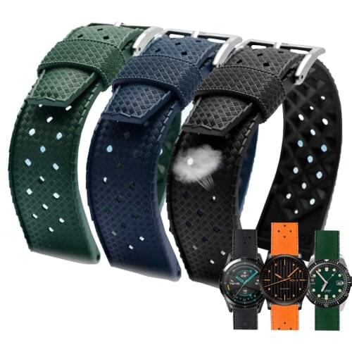 20mm 22mm Waterproof Rubber Watch Band Sport Diving Breathable Silicone Strap Bracelet Watchband for Seiko SRP777J1 for Omega