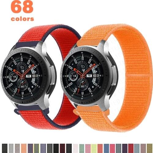 20/22mm watch strap For Samsung Galaxy Watch 3 45/46/42mm/active 2 Gear S3 Frontier Nylon Bracelet Huawei watch GT 2 2e pro band