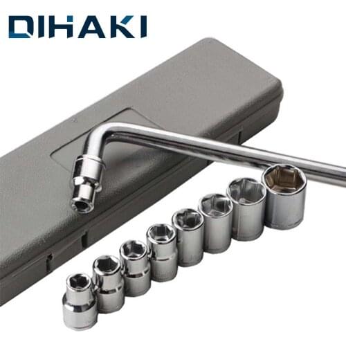Car Repair Hand Tools Carbon Steel Car Socket Wrench 1/2" 8-21mm 8-24mm Professional Auto Repair Sleeve Tool Kit Set With Case