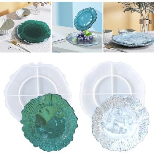 Silicone Resin Cake Holder Tray Mold Fruit Cup Mold Resin Tray Mold Food Station Serving Tray Mold Diy Coaster Casting