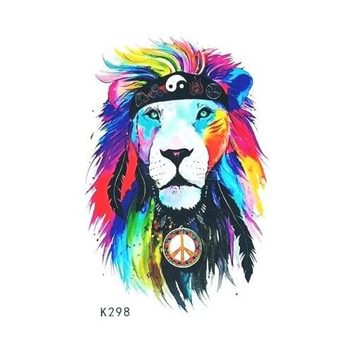 Waterproof Temporary Tattoo Sticker watercolor lion tatto stickers flash tatoo fake tattoos for child girl women men