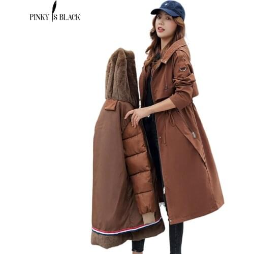 PinkyIsBlack -30 Degrees Warm Winter Jacket Women Coat Long Parkas Female Removable Fur Liner Hooded Winter Coat Women Clothing