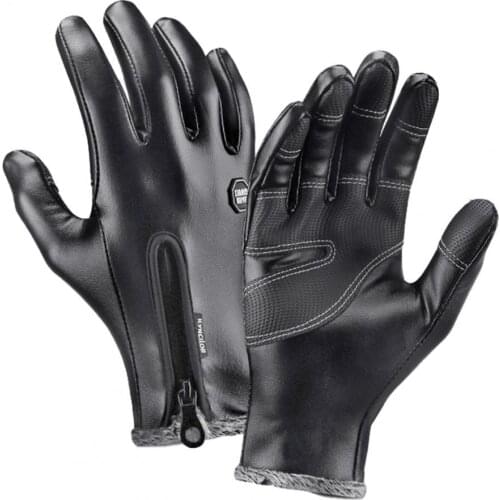 1 Pair Winter Gloves Full Finger Cover Ergonomics Design Touch-screen Friendly Warm Thermal Outdoor Cycling Gloves for Skiing