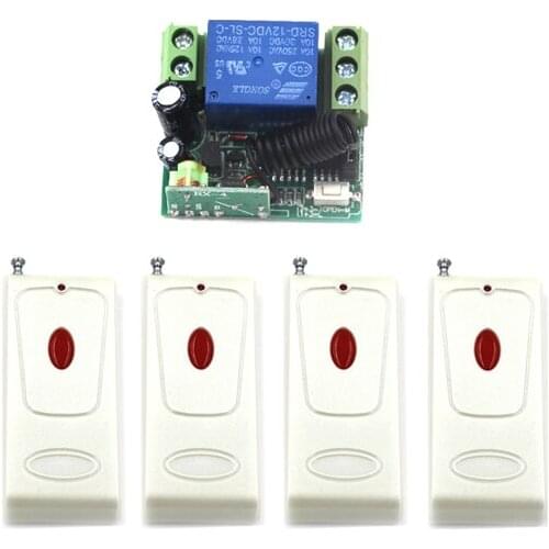 100 meters wireless remote control switch 12v 10a 1ch electric light remote control switch remote control SKU: 5564