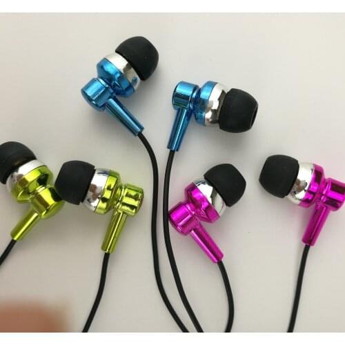 100pcs Thick wire headset earphones direct deal from factory wholesale earbuds cheap gold blue rosered gilding for iphone CP-12