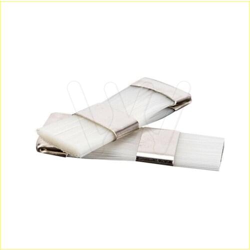 5pcs Dental Material Copper Flat Brush For Clean Burs White Nylon Brush For Choose