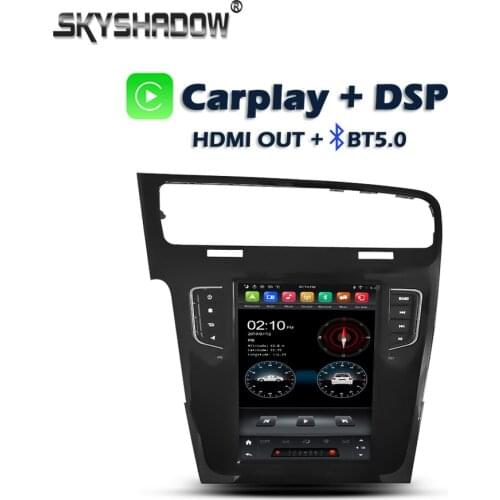 Carplay Tesla Car DVD Player PX6 DSP IPS Android 9.0 4G +64GB LTE Bluetooth 5.0 Wifi GPS Map RDS Radio For VW Golf 7 2013- 2016