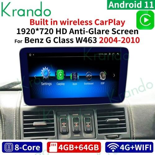 Krando Android 10.0 4G 128G 10.25'' Car Radio For Mercedes Benz G Class G50 2004-2008 Multimedia Player Wireless Carplay
