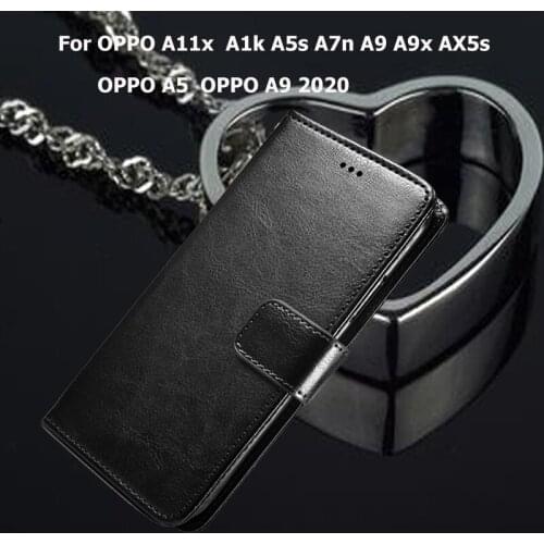 For OPPO A9 2020 OPPO A5 2020 Flip Case For OPPO AX5s A9x OPPO A7n A9 OPPO A5s A1k A11x Coque Funda Leather Cover Capas