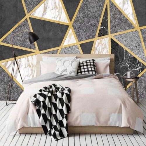 Dropshipping Colomac Custom Modern Wallpaper Minimalist Creative Geometric Rhombus Mural Wallpaper Papel De Pared Home Decor