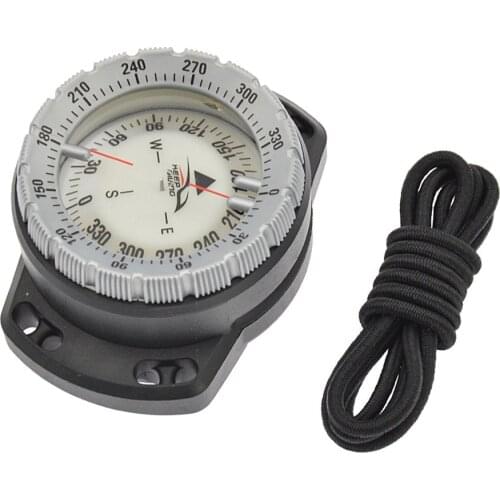 Scuba Diving Navigation Compass Lightweight Portable Module Gauge Waterproof Luminous With Wrist Strap For Adventure Expedition