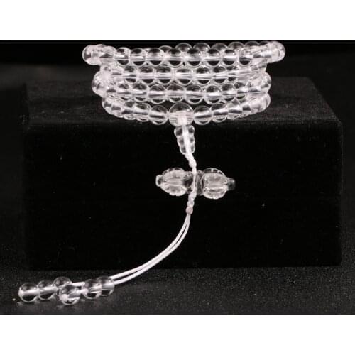 Crystal Tibetan Mala Buddhist Vajrasattva Prayer Beads Tibetan 108 Beads Mala Buddhist Vajra Prayer Rosary Beads Dorje Amulet