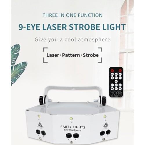 9 eyes laser stage light DMX512 controller effect RGB projector LED hybrid flashing bar large performance stage decoration