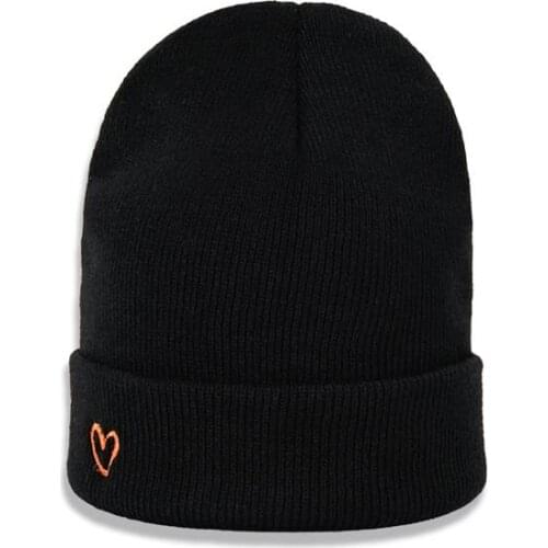 LDSLYJR 2021 Autumn and winter Acrylic love heart Thicken knitted hat warm hat Skullies cap beanie hat for Men and Women 42