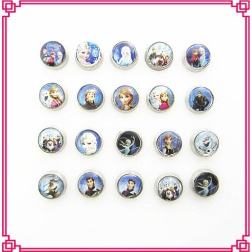 Hot selling 100pcs/lot mix random Anna elsa floating charms living memory glass floating lockets diy jewelry