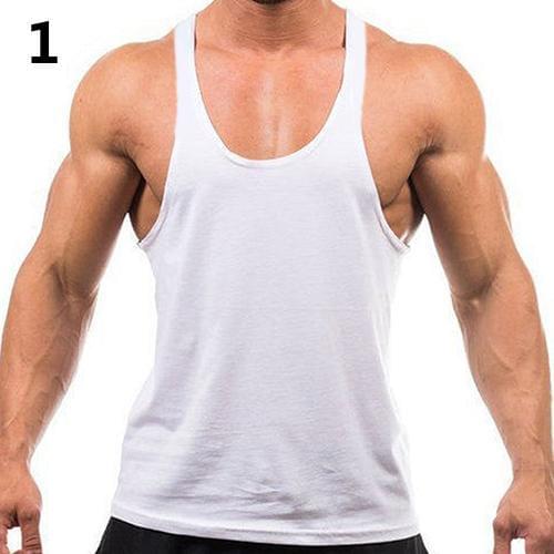 1PCS/Lot Tank Tops Men Cotton Pure Colour Vest Male Breathable Sleeveless Tops Slim Casual Undershirt Mens Gift Plus Size M- XXL