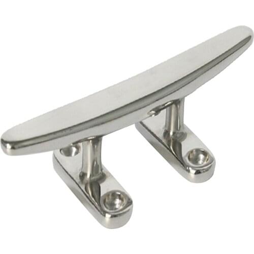 Marine 316 Stainless Steel Heavy Duty Hollow Base Boat Cleat 6" inch