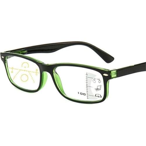 Retro Anti Blue Rays Progressive Multifocal Reading Glasses Men Women Near Far Sight Eyeglasses Computer Goggle Eyewear
