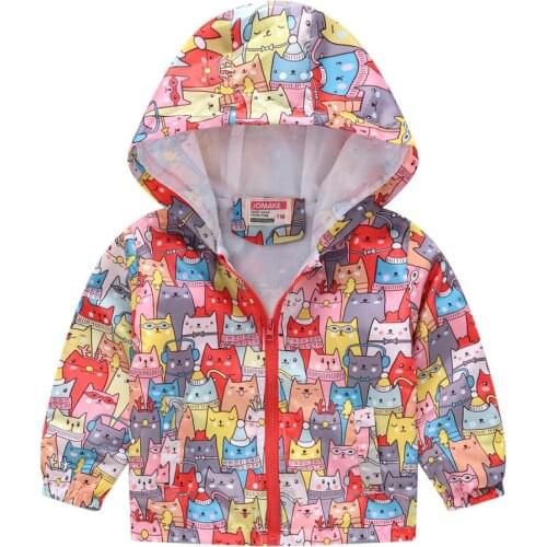 Toddler girl fall clothes 2020 kids coat baby girl jacket cartoon print boys jacket boy girls windbreaker coat child clothes