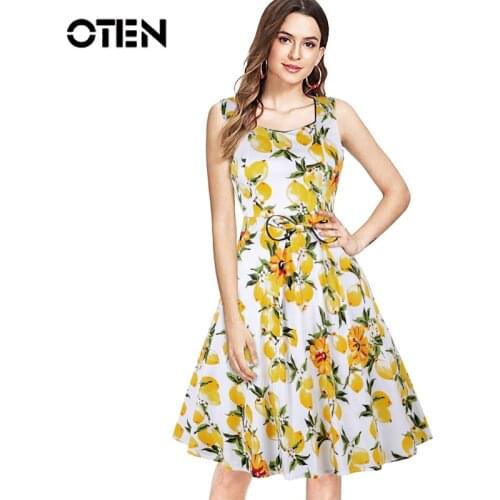 Желтые летние платья Oten China At AliExpress