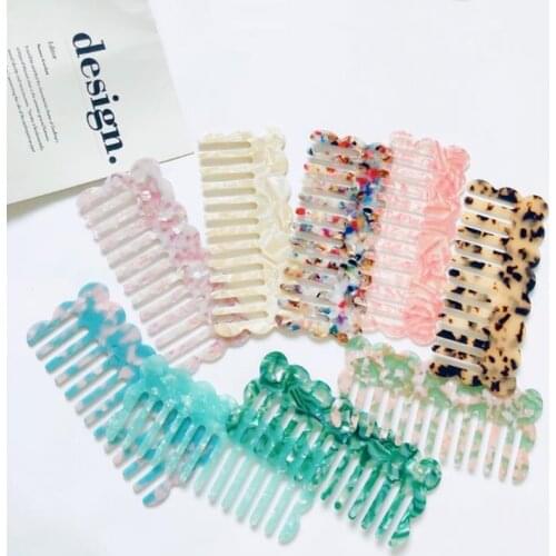 Korean Fashion Acetate Anti-static Massage Hair Combs Colorful Hairdressing Comb Hair Brush For Women Girls Hair Styling Tool