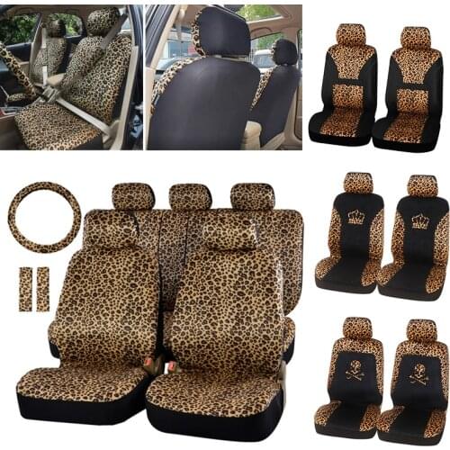 Luxury Leopard Print Car Seat Cover Universal Fit Send from Spain