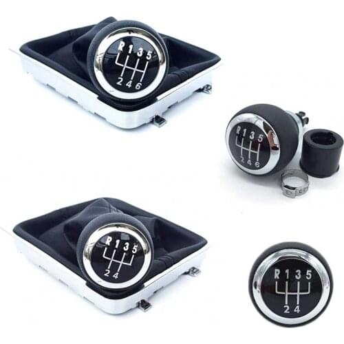 5/6 Speed Car 5/6 Speed Gearbox Shift Knob Lever Gaiter Boot Cover For Volkswagen VW Passat B6 2005-2011 Car Styling Accessories