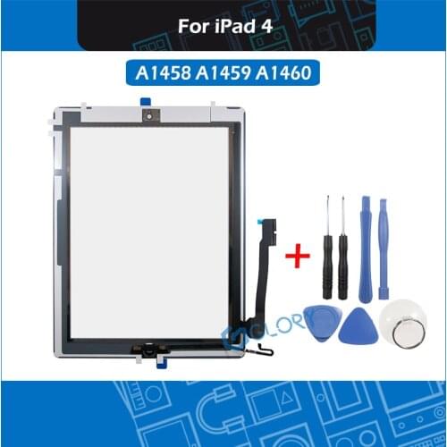 High quality A1458 A1459 A1460 Touch panel For iPad 4 Touch screen LCD display digitizer front glass Replacement