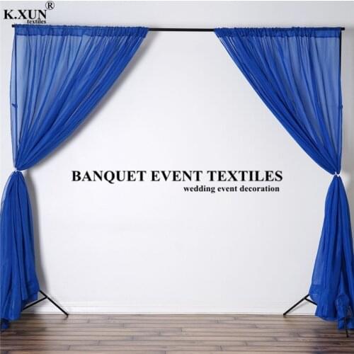 15 Colors Panel Chiffon Backdrop Curtain Stage Background Out Door Wedding Photo Booth Party Event Decoration