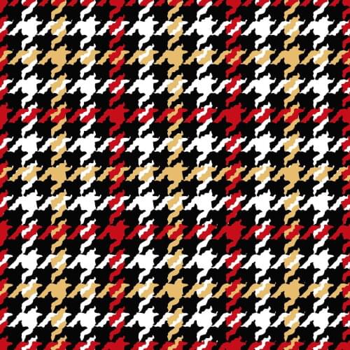 Style 9 Houndstooth For Dress Digital Printed Cloth 100% Polyester Chiffon Clothing DIY Sewing Material Fabric By The Yard