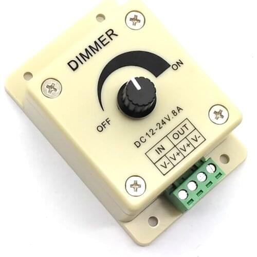 DC 12V 8A LED Light Protect Strip Dimmer Adjustable Brightness Controller Hot Selling In Stock