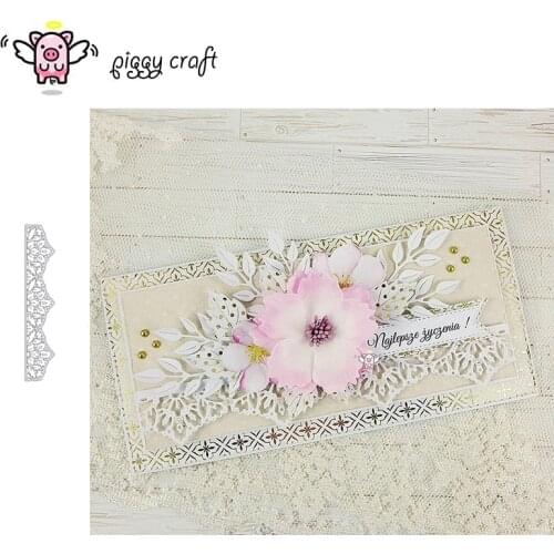 Piggy Craft metal cutting dies cut die mold Lace edge decoration Scrapbook paper craft knife mould blade punch stencils dies