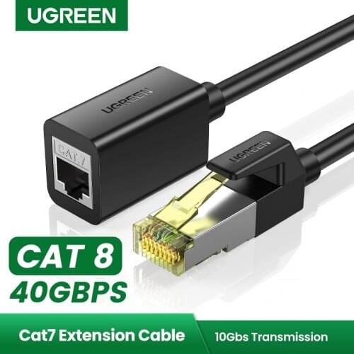 UGREEN CAT7 Ethernet Extension Cable 10Gbps RJ45 Male to Female RJ 45 Lan Network Adapter for Router PC Laptop Ethernet Cable