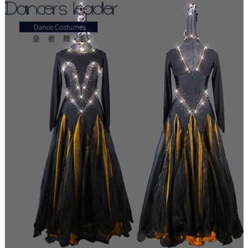 High-end Custom Modern Dance Costume Female Big Swing Skirt Adult Elegant Professional Competition Ballroom Performance Costume