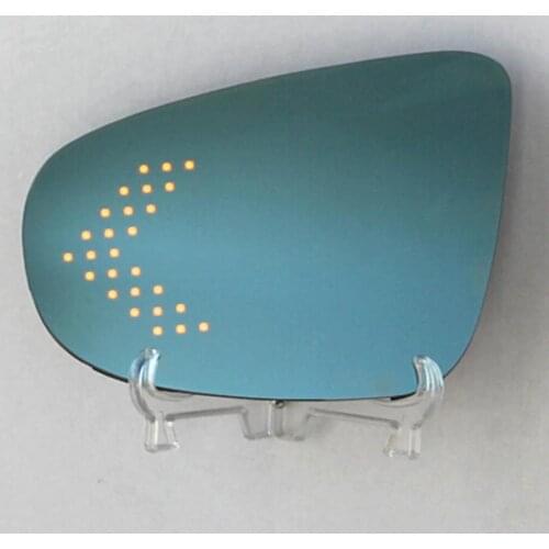 For vw golf6 golf 6 door led arrow turn signal rear view mirror multi-curvature blue wide angle heat demist replacement parts