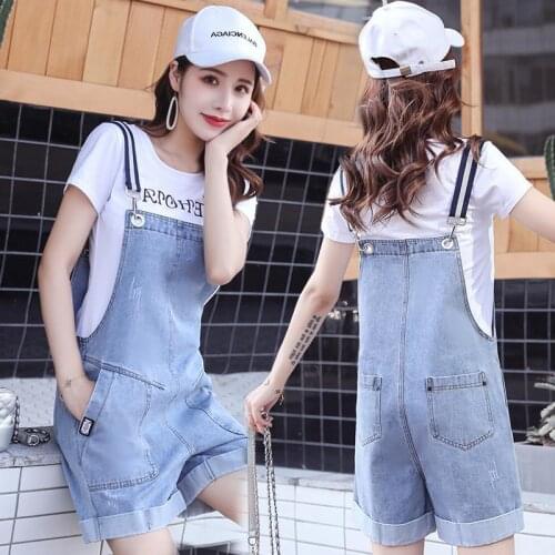 Women clothing denim fabric rompers summer overalls women playsuits suspenders shorts jeans women overalls summer rompers jeans