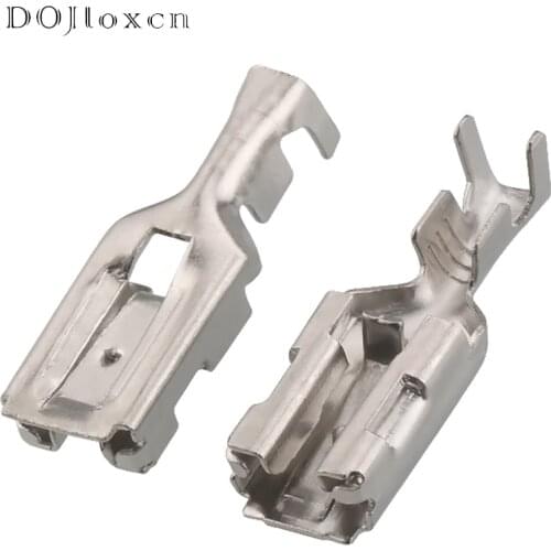 20 Pcs H62 Brass Tinned 6.3 MM Automotive Wiring Terminal Automotive Female Connector 170454-2 DJ6210-6.3B