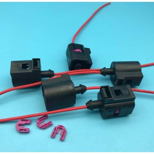 Free shipping 10/20/50/100 pcs/lots 1 Pin/Way Oil Pressure Sensor Plug Connector With Wire Pigtail 1J0973701