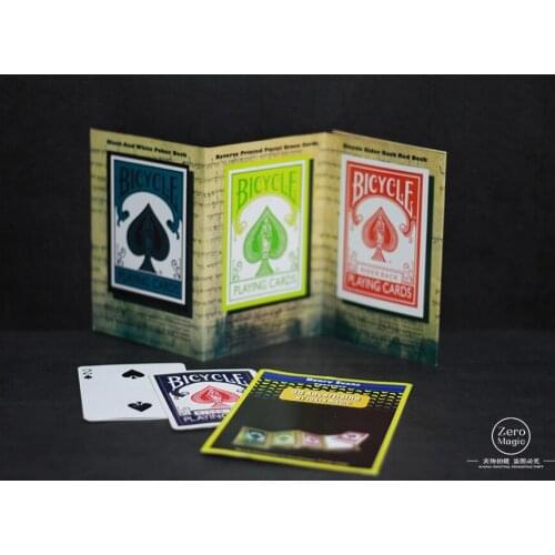 Free shipping 2 sets/lot 3D Advertising/Deck From Paper - Magic Tricks,props,Card Magia,Close up,Stage,Accessories,Toys Magician