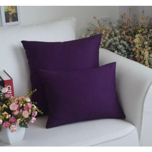 Free shipping fashion purple pillowcase100% cotton cushions cover wedding home decor