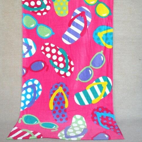 Free shipping 75*150cm Cartoon Pink slippers Towels baby bath towel Children Beach Bath Towel Cartoon Children Cover