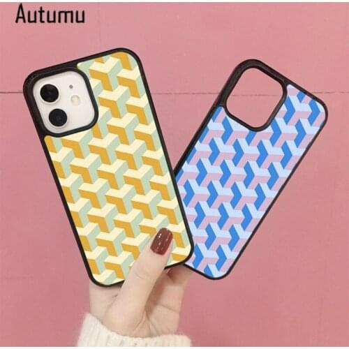 Phone Case for iPhone 12 mini X XS XR 11 Pro Max SE 2020 5 5s 6 6S 7 8 Plus Samsung Galaxy S8 S9 S10 S20 S21 Geometric Cover