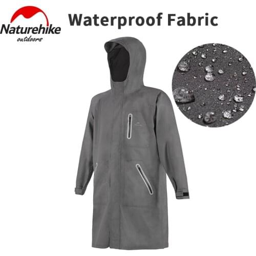 Naturehike Long Loose Hooded Raincoat Rainstorm Waterproof Poncho Outdoor Camping Cycling Rain Jacket